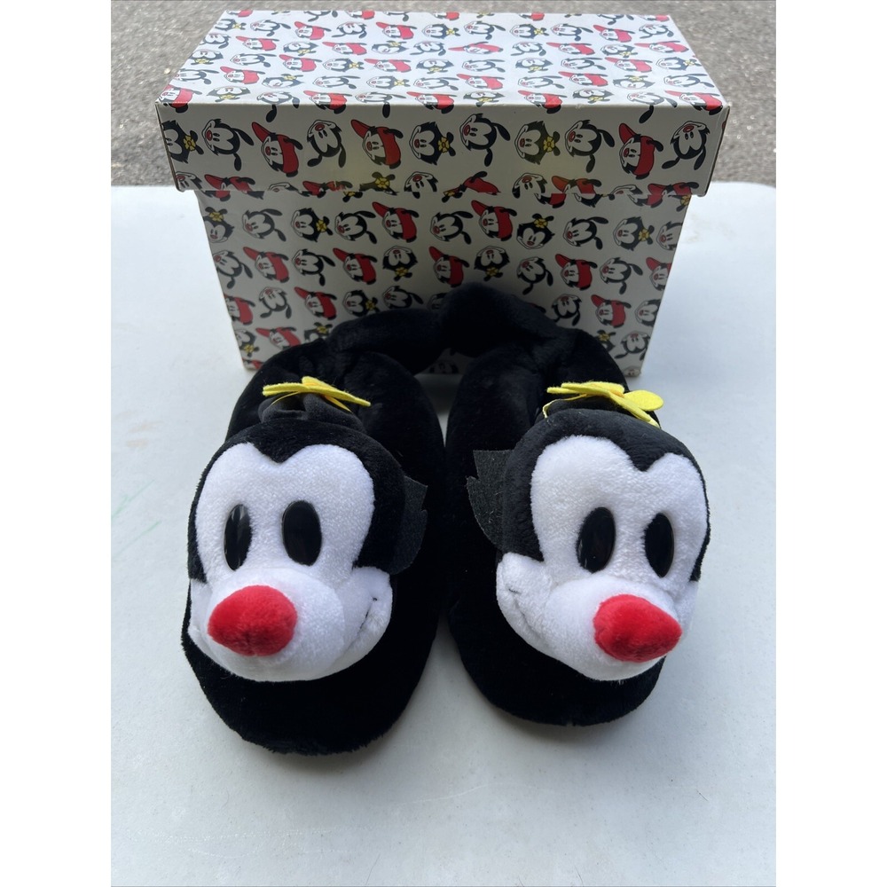 Vintage 1995 Animaniacs Wakko Adult Plush Slippers Cartoon Warner Bros. With Box